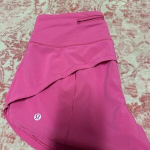 Lululemon Pink Speed Up Shorts 4in
